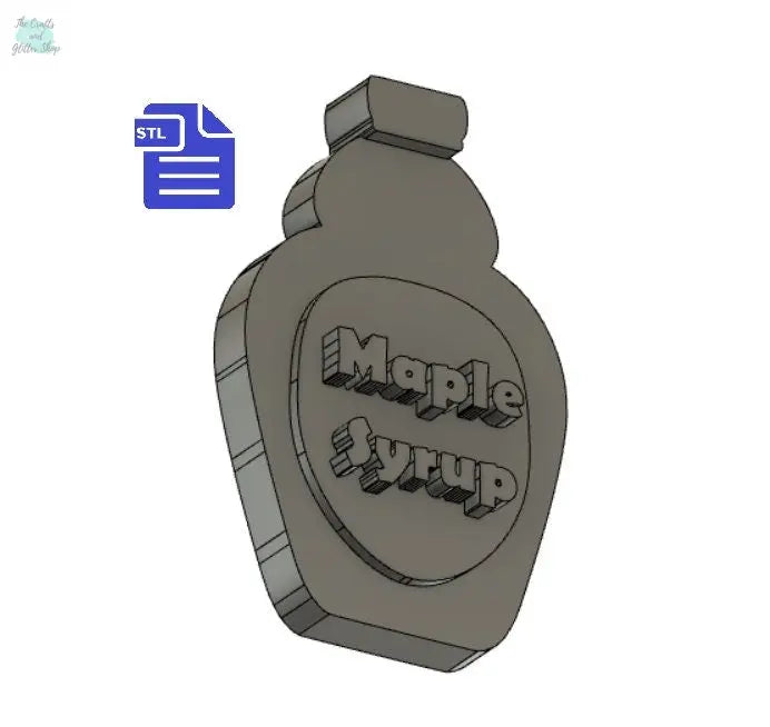 Maple Syrup Bottle STL File - for 3D printing - FILE ONLY - The Crafts and Glitter Shop