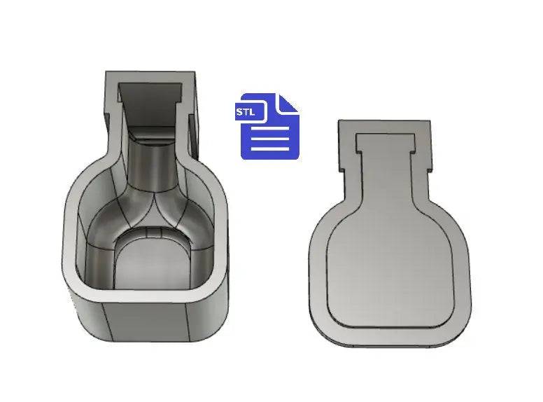 Potion Bath Bomb Mold STL File - for 3D printing - FILE ONLY - Potion Jar Bath Bomb Press Mould Shower Steamer - The Crafts and Glitter Shop