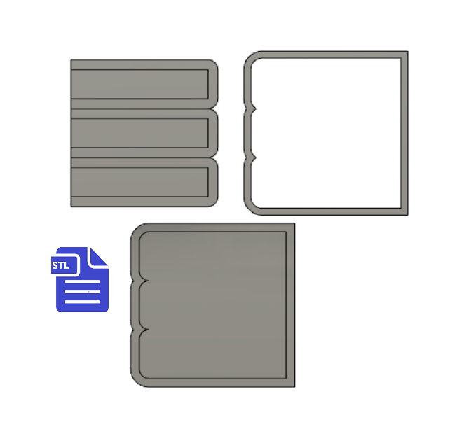 3pc Stack of Books Bath Bomb Mold STL File - for 3D printing - FILE ONLY - The Crafts and Glitter Shop