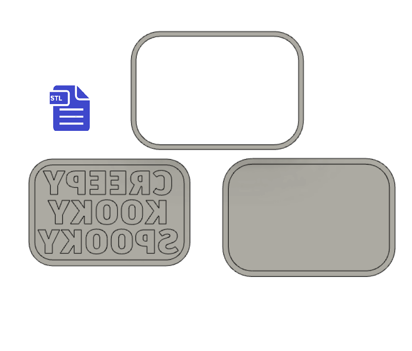 3pc Creepy Kooky Spooky Bath Bomb Push Mold STL File - The Crafts and Glitter Shop