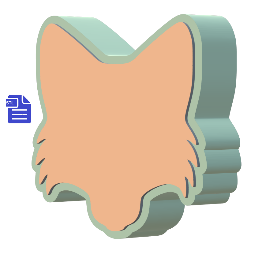 Fox Head STL File for creating vacuum formed molds for bath bombs and soap - The Crafts and Glitter Shop