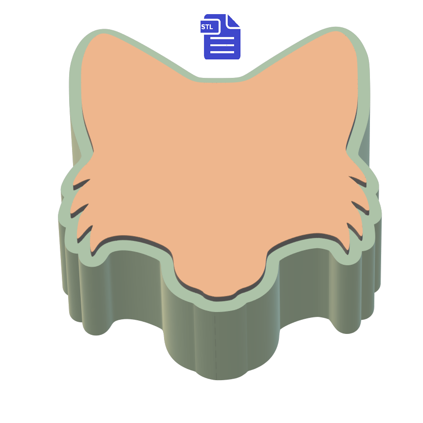 Fox Head STL File for creating vacuum formed molds for bath bombs and soap - The Crafts and Glitter Shop