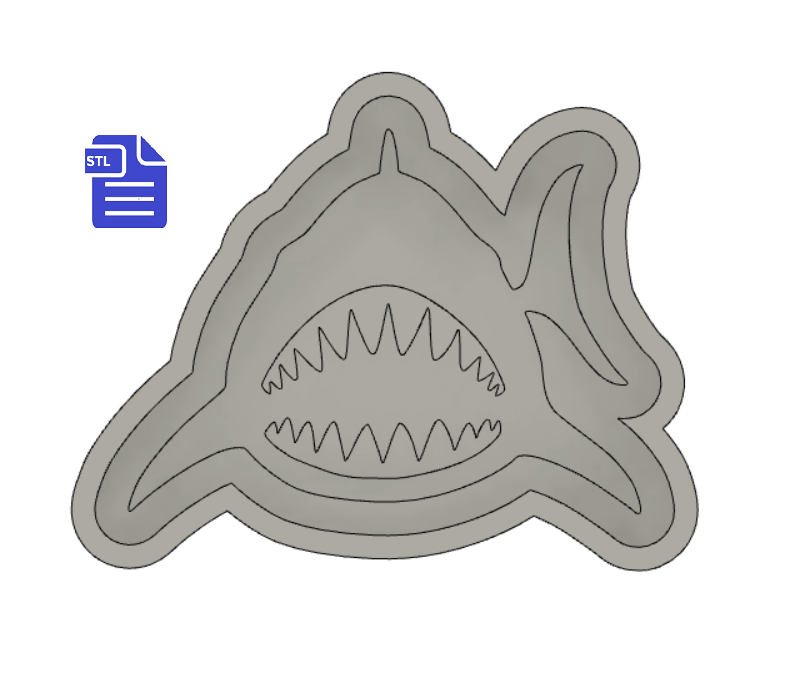 1pc Shark Bath Bomb Mold STL File - for 3D printing - FILE ONLY - The Crafts and Glitter Shop