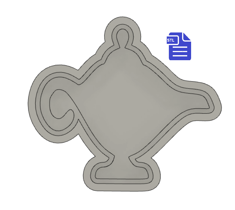 1pc Magic Lamp Bath Bomb Mold STL File - for 3D printing - FILE ONLY - The Crafts and Glitter Shop