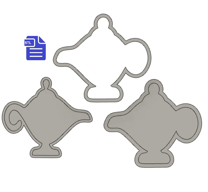 3pc Magic Lamp Bath Bomb Mold STL File - for 3D printing - FILE ONLY - The Crafts and Glitter Shop
