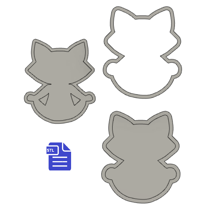 3pc Yoga Cat Bath Bomb Mold STL File - for 3D printing - FILE ONLY - The Crafts and Glitter Shop