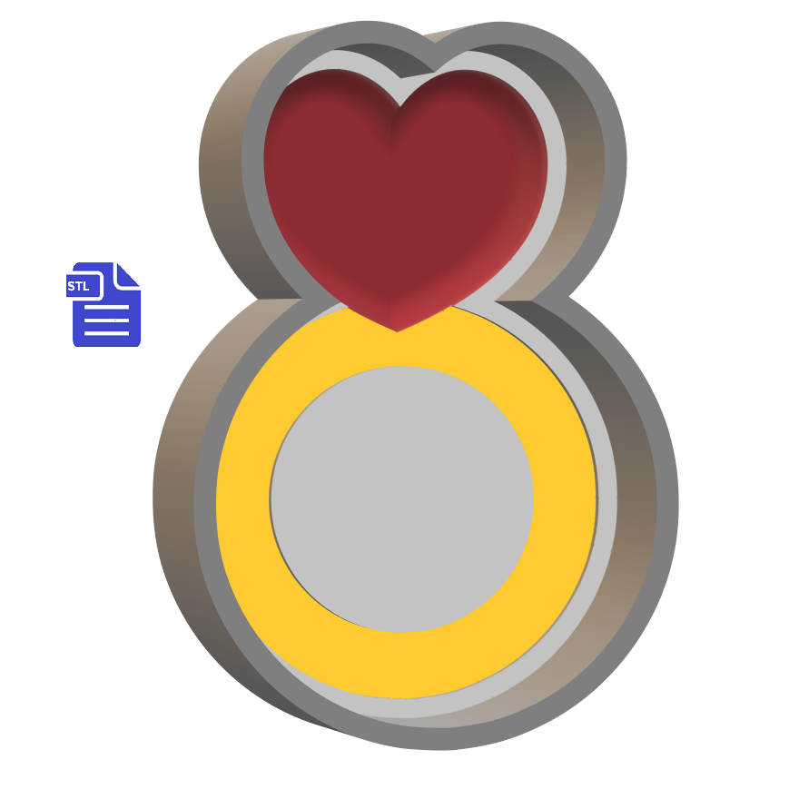 1pc Engagement Ring Bath Bomb Mold STL File - for 3D printing - FILE ONLY - The Crafts and Glitter Shop