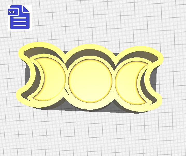 1pc Moon Phases Bath Bomb Mold STL File - for 3D printing - FILE ONLY - The Crafts and Glitter Shop