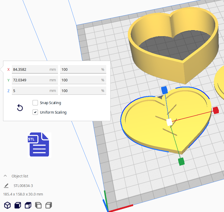 3pc Broken Heart Bath Bomb Mold STL File - for 3D printing - FILE ONLY - The Crafts and Glitter Shop