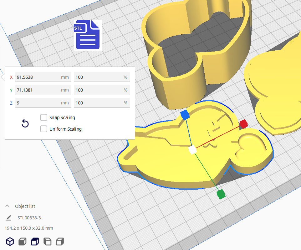 3pc Heart with Arrow Bath Bomb Mold STL File - for 3D printing - FILE ONLY - The Crafts and Glitter Shop