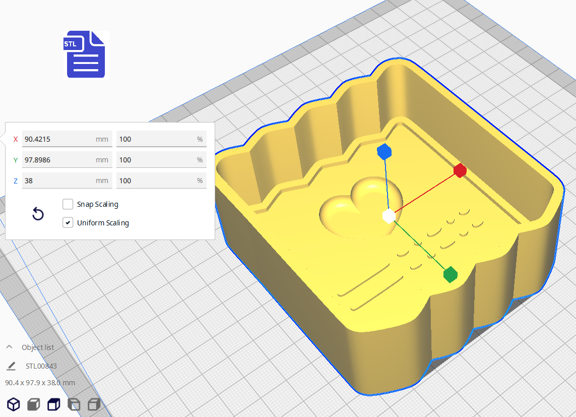 1pc Valentine Receipt Bath Bomb Mold STL File - for 3D printing - FILE ONLY - The Crafts and Glitter Shop