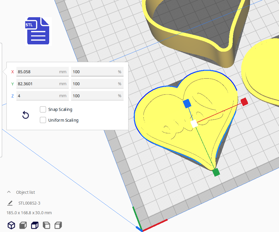 3pc Love Heart Bath Bomb Mold STL File - for 3D printing - FILE ONLY - The Crafts and Glitter Shop