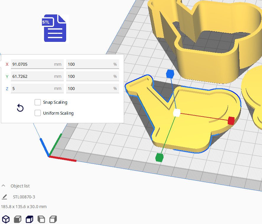 3pc Watering Can Bath Bomb Mold STL File - for 3D printing - FILE ONLY - The Crafts and Glitter Shop
