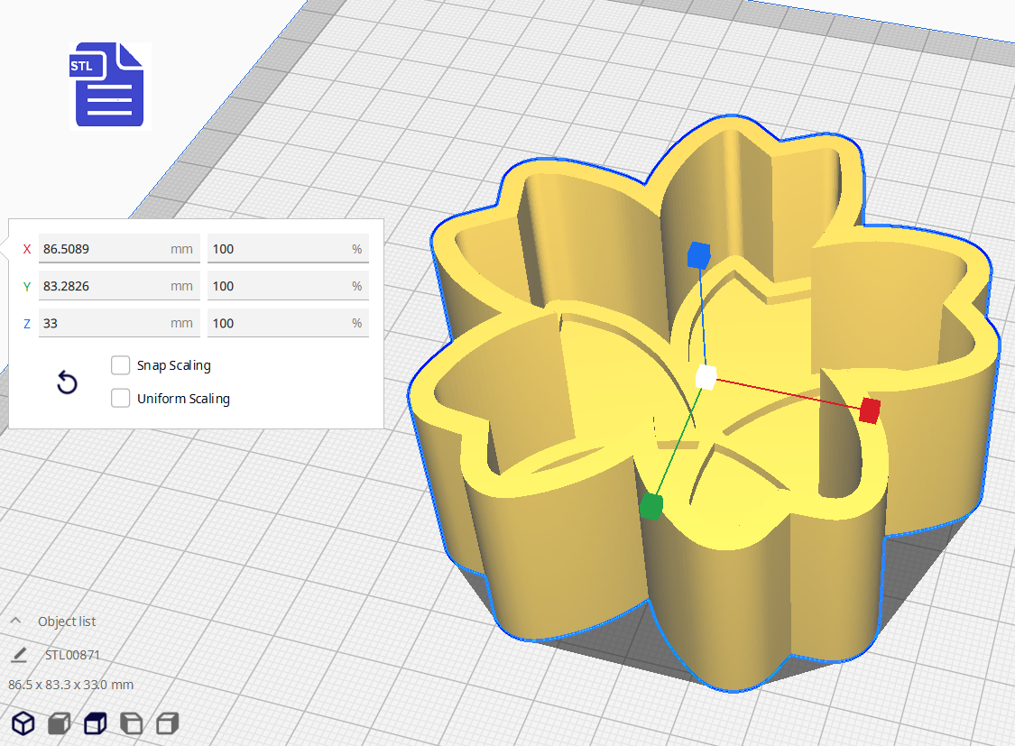 1pc Cherry Blossom Bath Bomb Mold STL File - for 3D printing - FILE ONLY - The Crafts and Glitter Shop