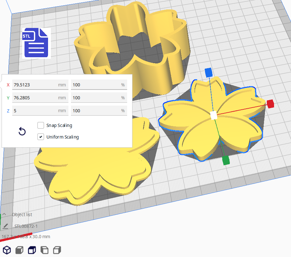 3pc Cherry Blossom Bath Bomb Mold STL File - for 3D printing - FILE ONLY - The Crafts and Glitter Shop