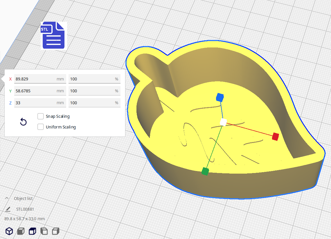 1pc Leaf Bath Bomb Mold STL File - for 3D printing - FILE ONLY - The Crafts and Glitter Shop