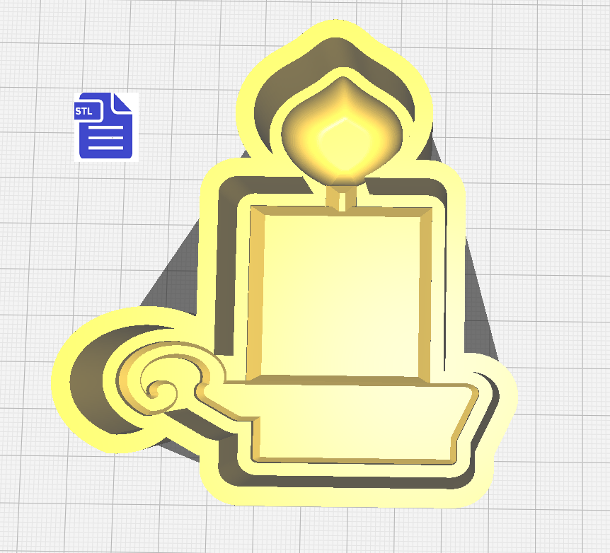 1pc Candlestick in Holder Bath Bomb Mold STL File - for 3D printing - FILE ONLY - The Crafts and Glitter Shop