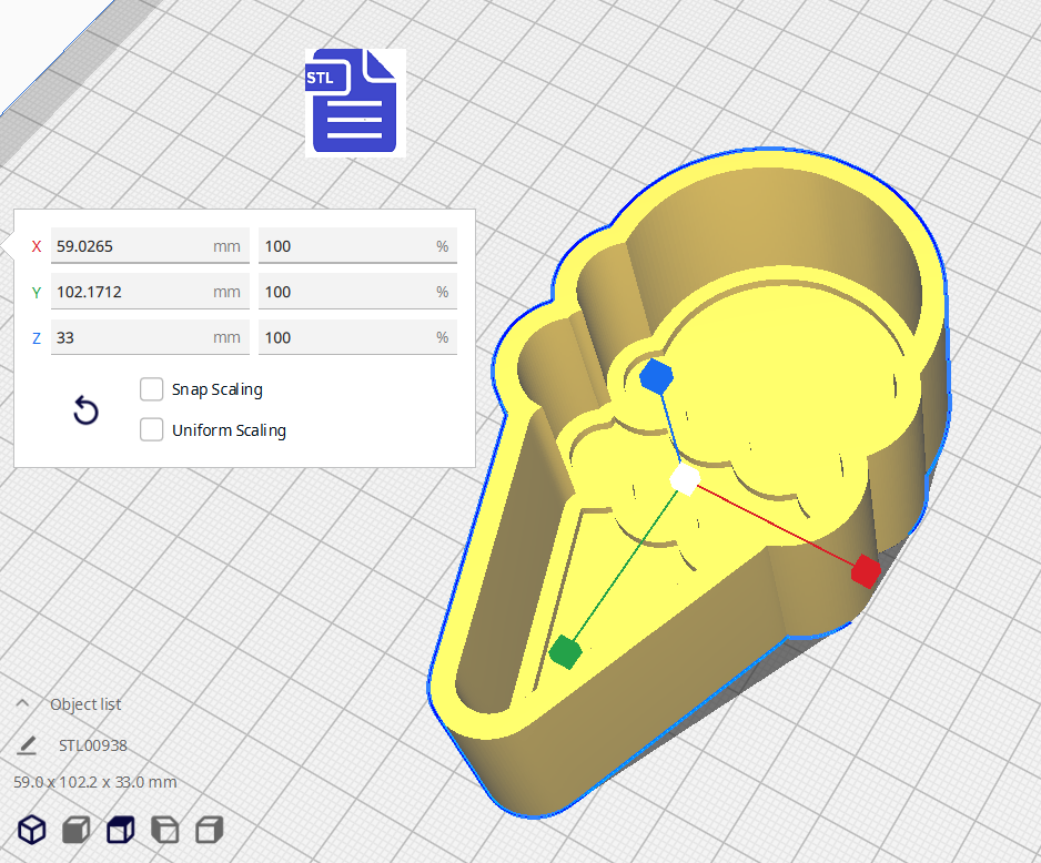 1pc Double Scoop Ice Cream Cone Bath Bomb Mold STL File - for 3D printing - FILE ONLY - The Crafts and Glitter Shop