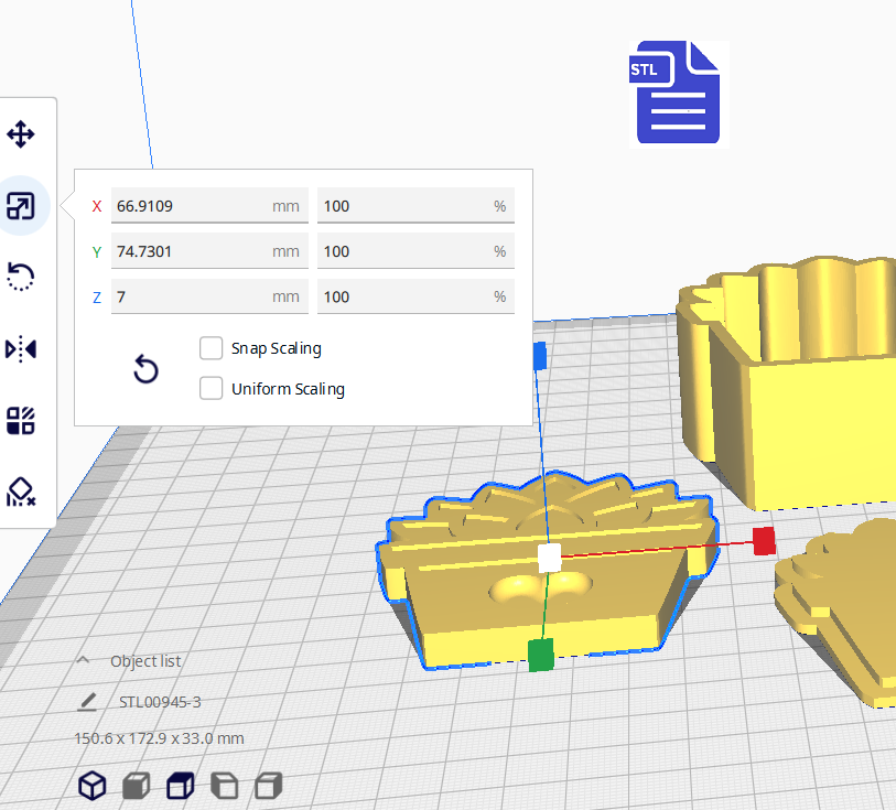 3pc Succulent Bath Bomb Mold STL File - for 3D printing - FILE ONLY - The Crafts and Glitter Shop