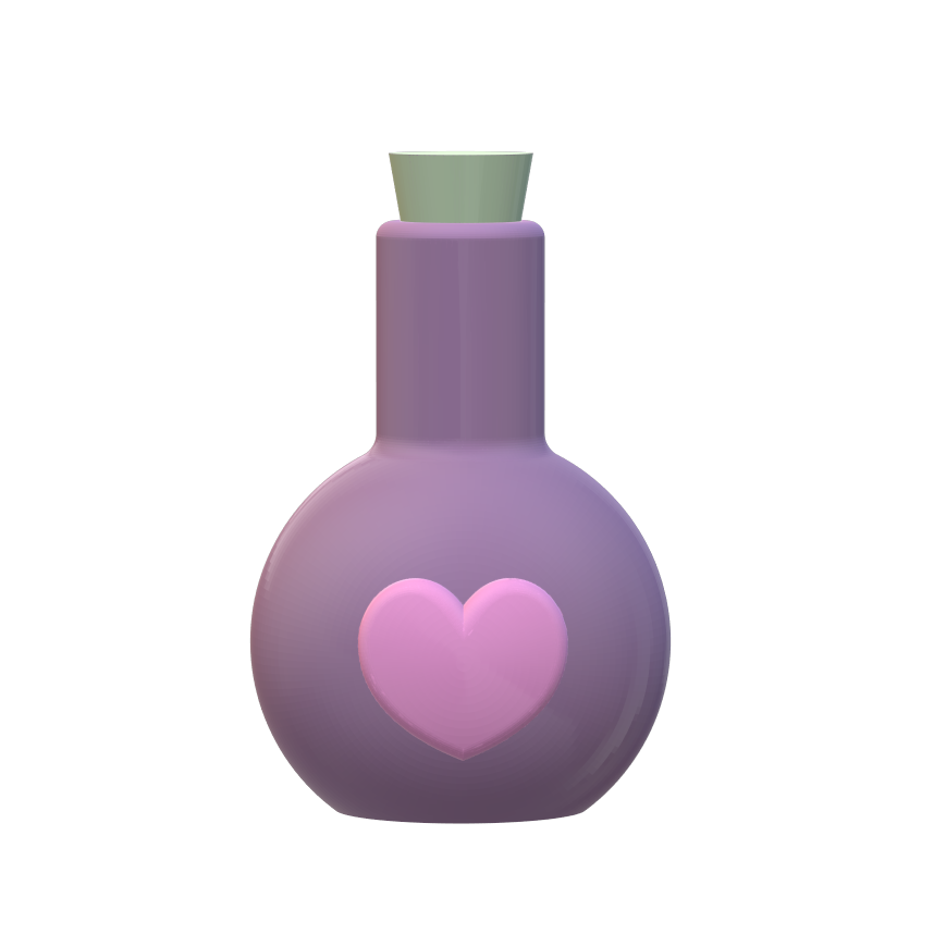 3D Love Potion Jar STL File - for 3D printing - FILE ONLY - The Crafts and Glitter Shop