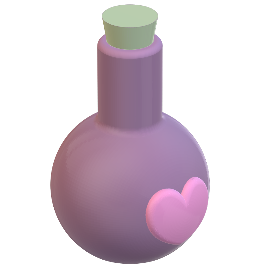 3D Love Potion Jar STL File - for 3D printing - FILE ONLY - The Crafts and Glitter Shop