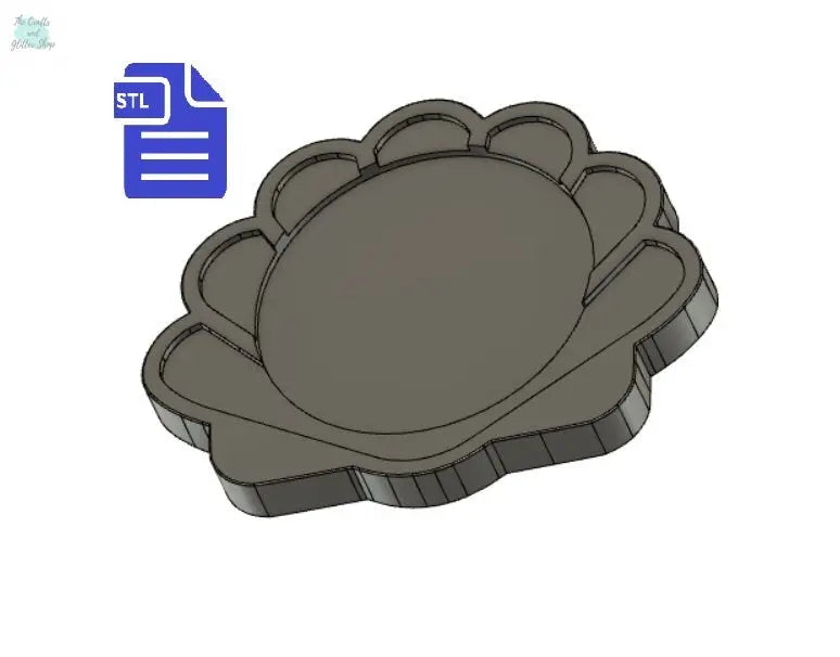 Sea Shell Coaster STL File - for 3D printing - FILE ONLY - The Crafts and Glitter Shop