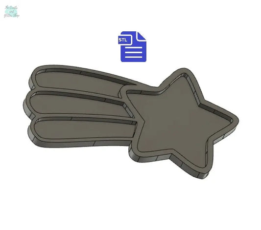Shooting Star STL File - for 3D printing - FILE ONLY - The Crafts and Glitter Shop