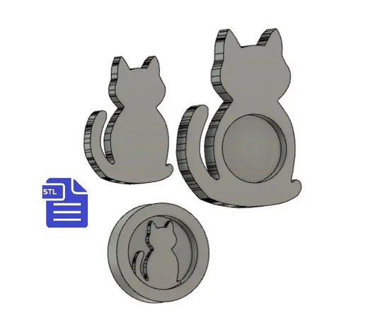 Sitting Cat STL File - for 3D printing - FILE ONLY - The Crafts and Glitter Shop