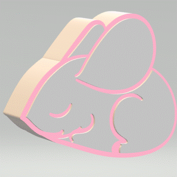 Sleepy Mouse Bath Bomb Mold STL File