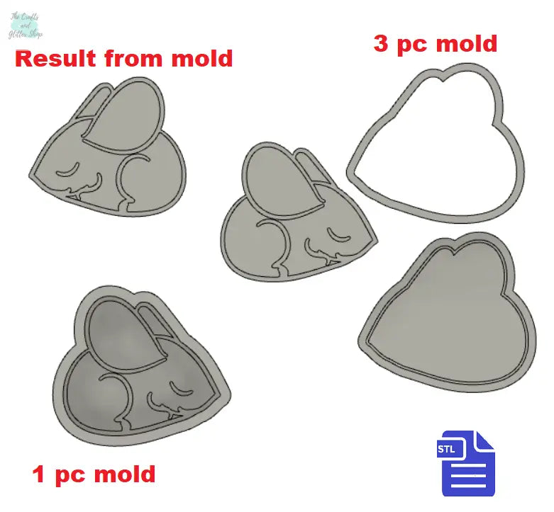 Sleepy Mouse Bath Bomb Mold STL File - for 3D printing - FILE ONLY - The Crafts and Glitter Shop