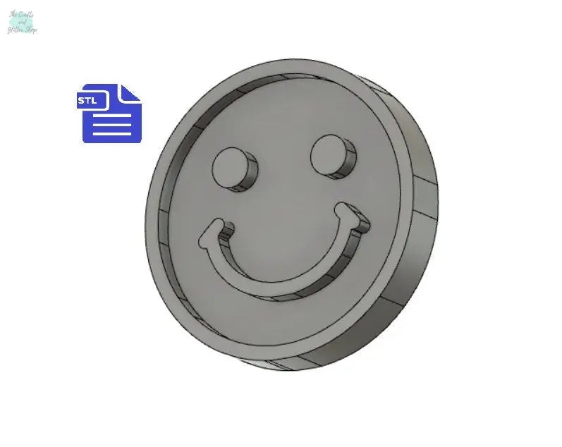 Smiley Face STL File - for 3D printing - FILE ONLY - The Crafts and Glitter Shop