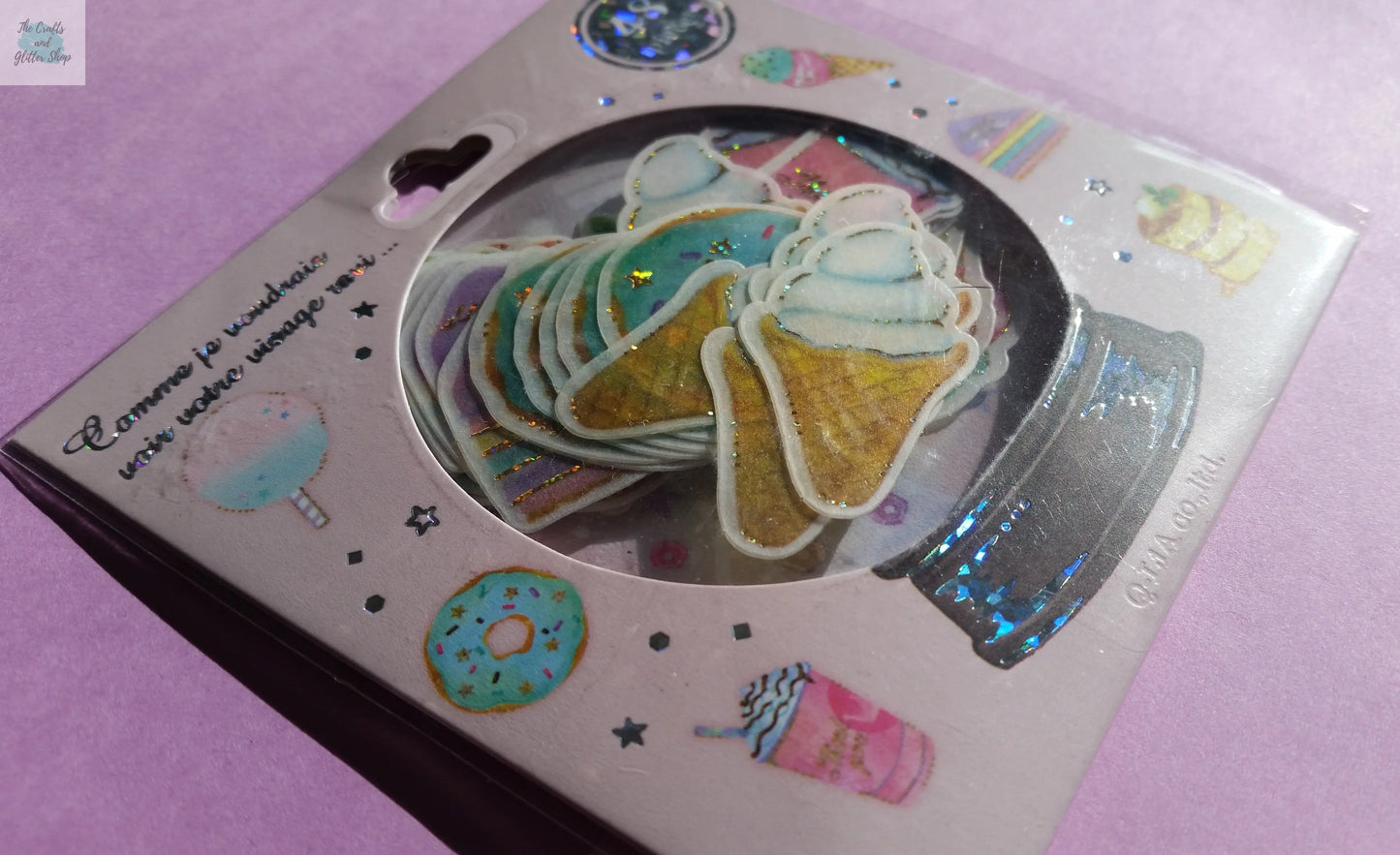 Sweets Sticker Flakes - 48 pieces The Crafts and Glitter Shop