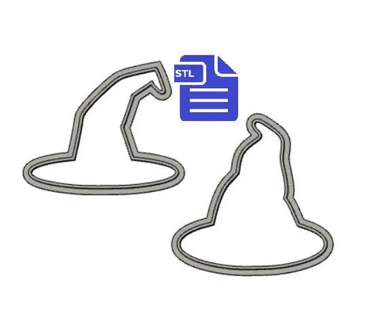 Witch & Wizard Hat Cookie Cutter STL File - for 3D printing - FILE ONLY - Digital Download