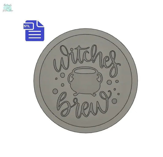 Witches Brew Coaster STL File - for 3D printing - FILE ONLY - Witchy Coaster - Digital Download - The Crafts and Glitter Shop
