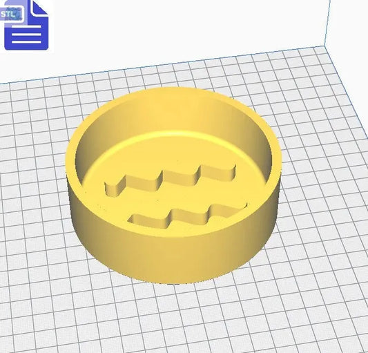 Zodiac Signs Bath Bomb Mold STL File - for 3D printing - FILE ONLY - Star Symbols Bath Bomb Press - Shower Steamer Disc Bar Mold - Circle