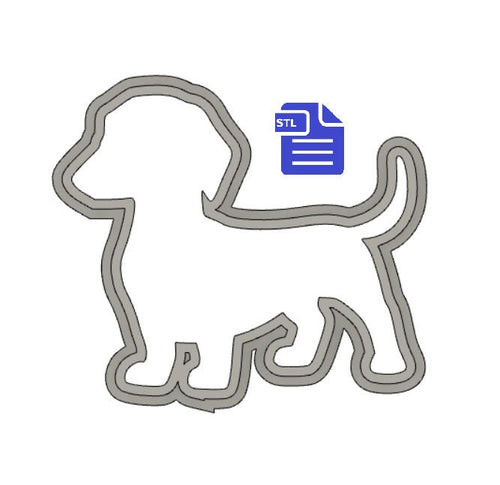 Dachshund Cookie Cutter STL File - for 3D printing - FILE ONLY - Digital Download