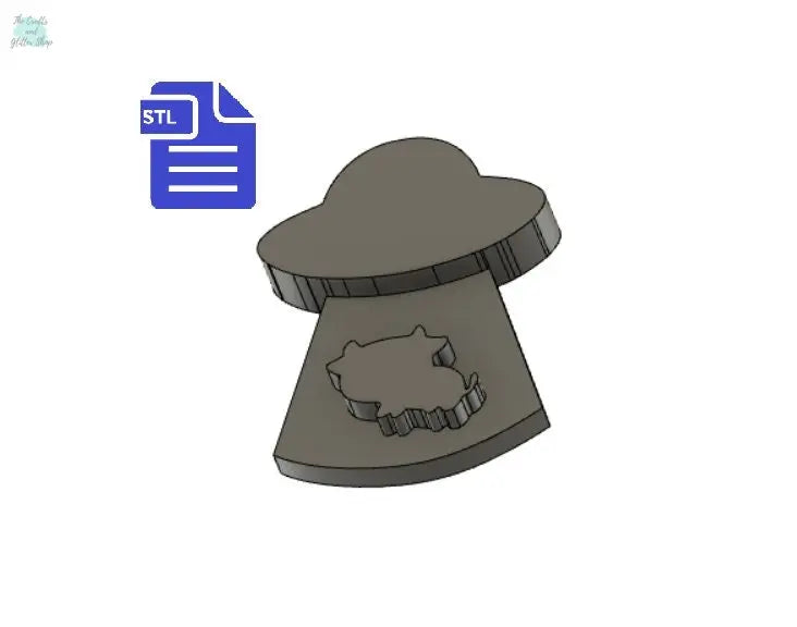 ufo abducting cow STL File - for 3D printing - FILE ONLY - The Crafts and Glitter Shop