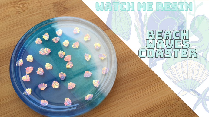 How to make a Beach Waves Resin Coaster