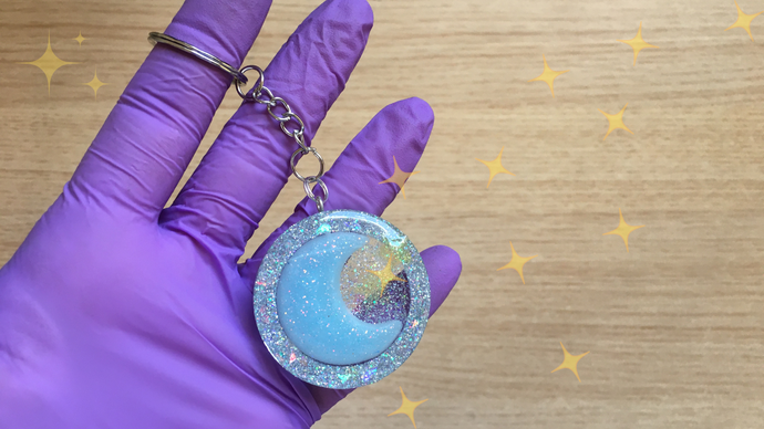 Tutorial: Moon Bezel Key Chain with resin