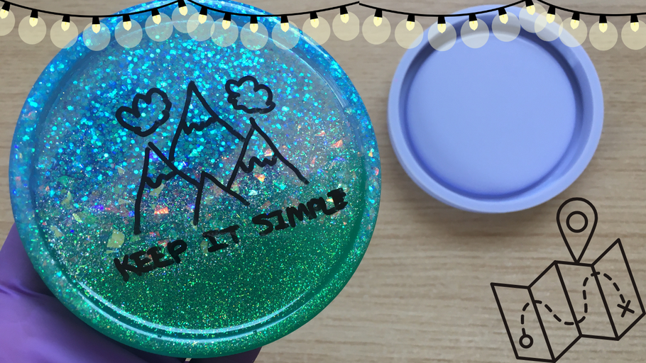 Tutorial : Starry Night Sky Resin Coaster - DIY Gift for an outdoorsy person