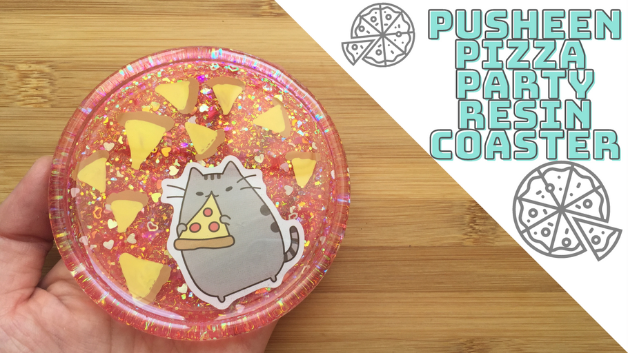 How to make your own Pusheen Pizza Party Resin Coaster