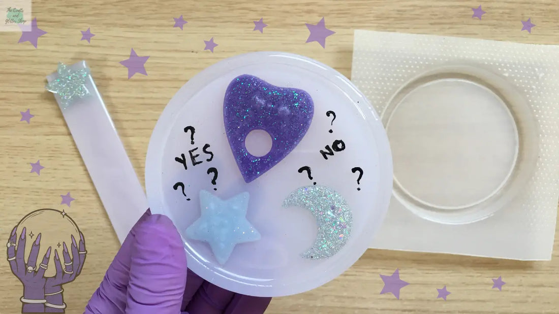 Resin-Tutorial-Ouija-coaster-matching-bookmark The Crafts and Glitter Shop
