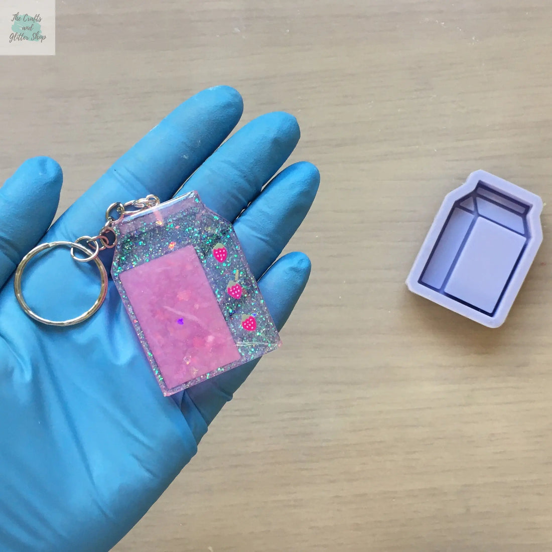 Resin-Tutorial-Strawberry-Milk-Key-chain The Crafts and Glitter Shop