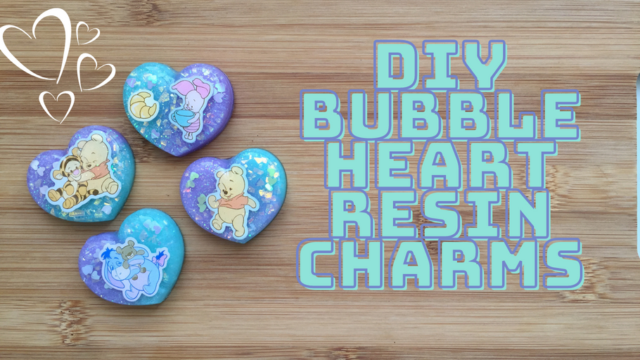 DIY Bubble Heart Resin Charms