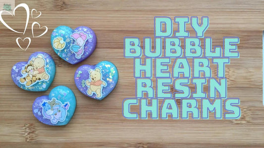 DIY Bubble Heart Resin Charms