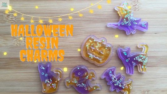 DIY Halloween resin charms - Glow in the dark