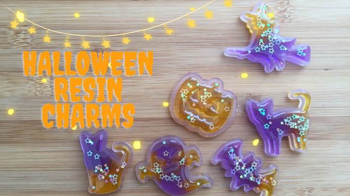 DIY Halloween resin charms - Glow in the dark