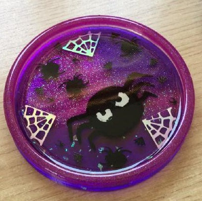 Resin Tutorial: Hand painted Spider epoxy resin Coaster