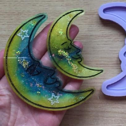 How to make 3 colored moons using epoxy resin