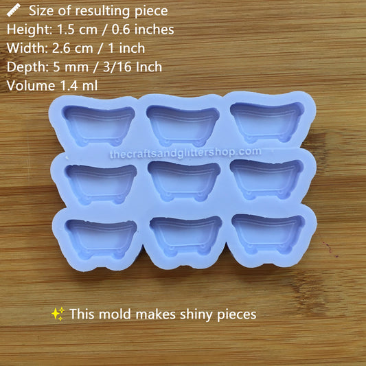 1" Bath Tub Silicone Mold